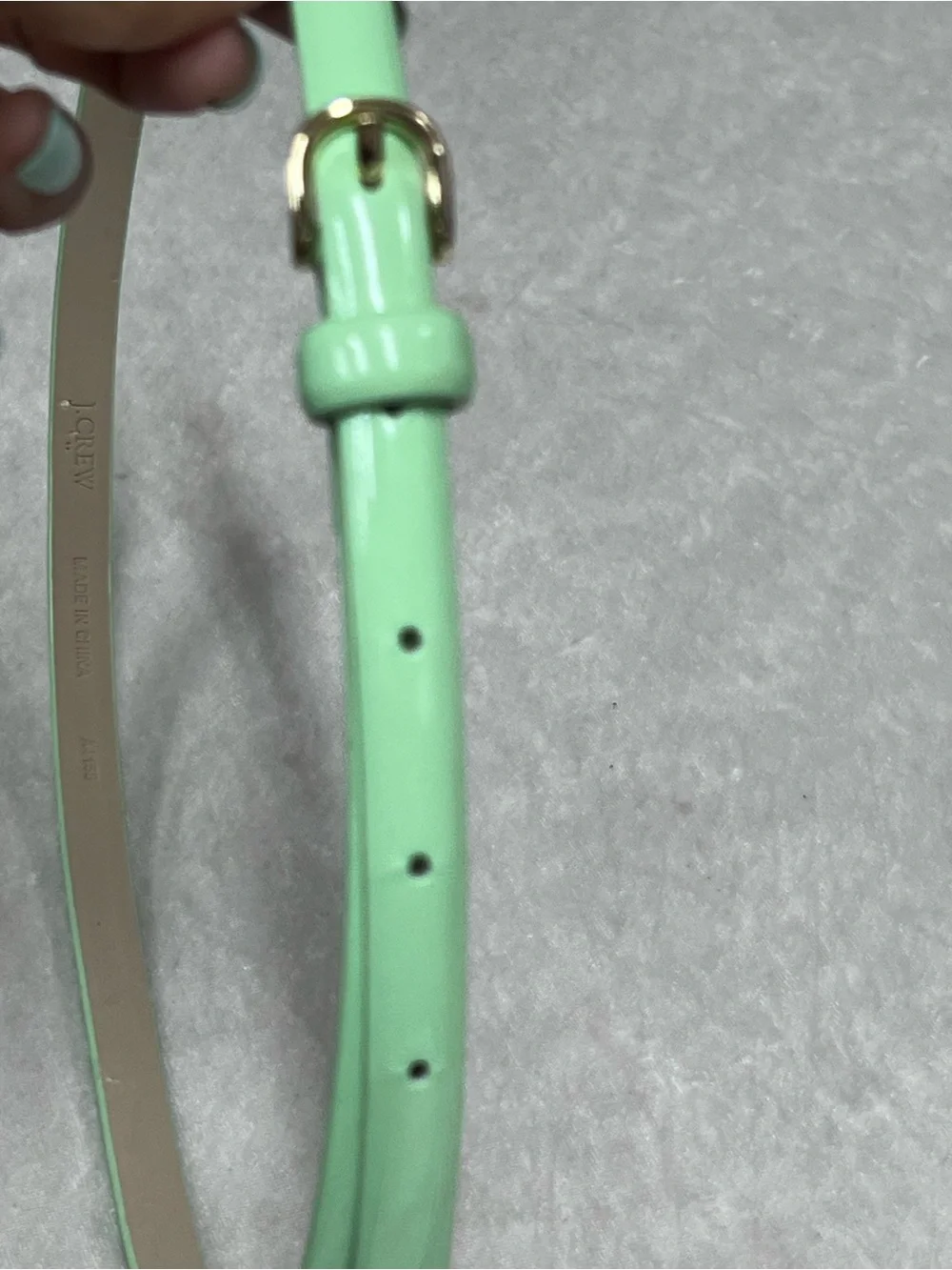 J. Crew Belt Mint Green Size S Skinny 1/2" Wide - Picture 6 of 13